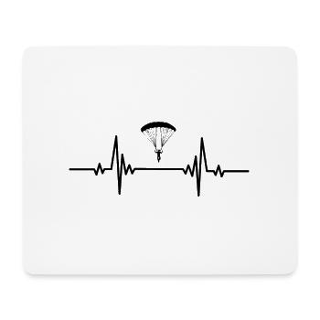 Heart palpitations, light paragliding - Mouse Pad (horizontal) - white - Front