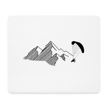 Mountain - Paragliding - (7) - Mouse Pad (horizontal) - white - Front