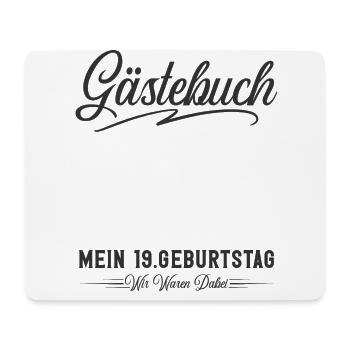19. Geburtstag Gästebuch - Mousepad (Querformat) - Weiß - Vorne