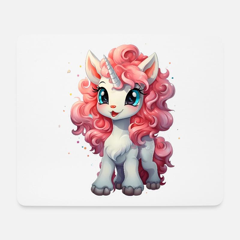 süßes Einhorn - Sweet Unicorn - Einhorn - Mousepad (Querformat) - Weiß