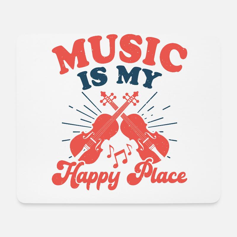 Violine Violinist - Mousepad (Querformat) - Weiß