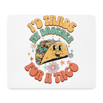 Taco Tacos Cuisine mexicaine - Tapis de souris (format paysage) - blanc - Devant