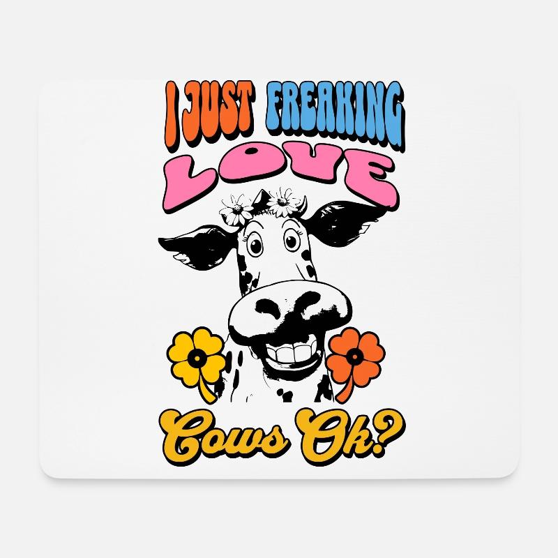 Kuh Kühe - Mousepad (Querformat) - Weiß