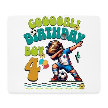 4th Birthday Football - Mouse Pad (horizontal) - white - Front