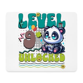 9th Birthday Level Unlocked Gaming Panda - Mouse Pad (horizontal) - white - Front