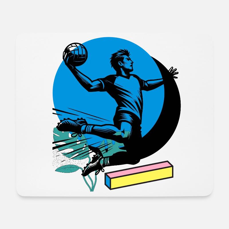Handball Handballer - Mousepad (Querformat) - Weiß