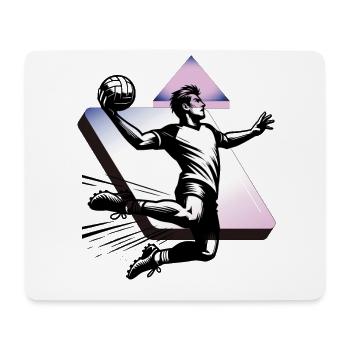 Handball Handballer - Mousepad (Querformat) - Weiß - Vorne