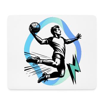 Handball Handballer - Mousepad (Querformat) - Weiß - Vorne