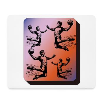 Handball Handballer - Mousepad (Querformat) - Weiß - Vorne