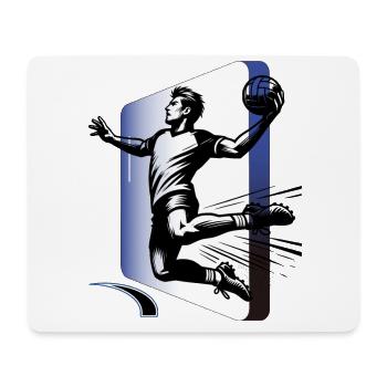 Handball Handballer - Mousepad (Querformat) - Weiß - Vorne