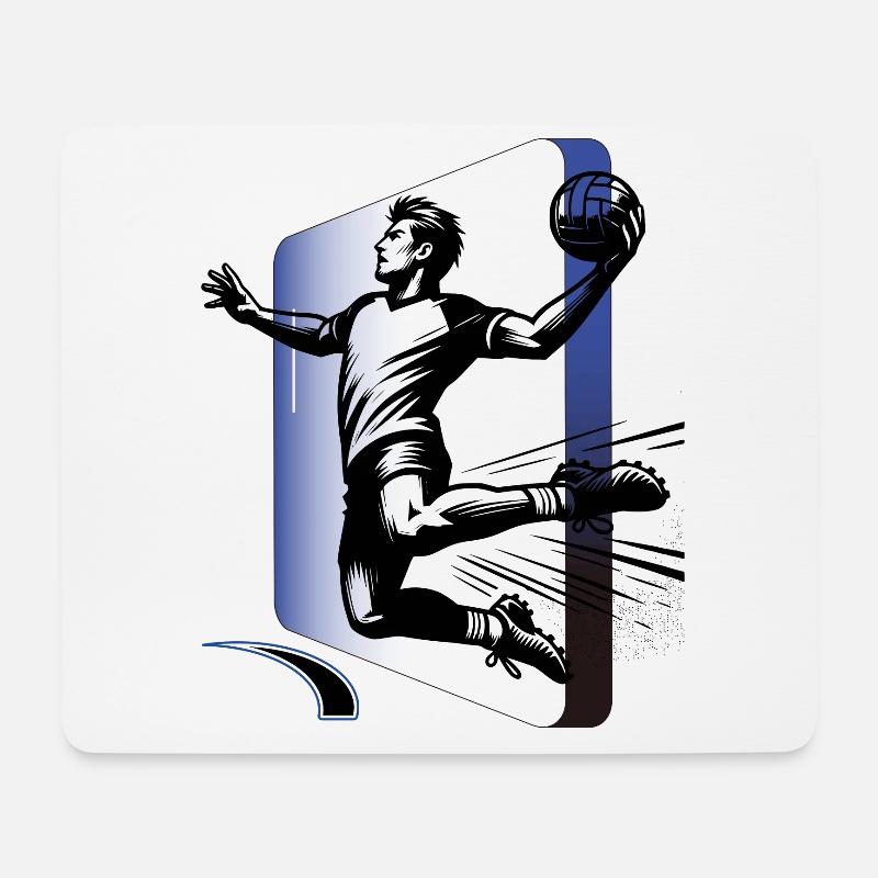 Handball Handballer - Mousepad (Querformat) - Weiß