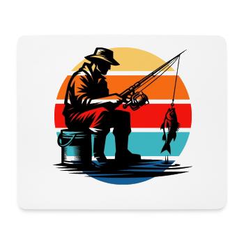 Angler - Mousepad (Querformat) - Weiß - Vorne