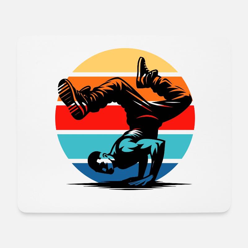 Breakdance - Mousepad (Querformat) - Weiß