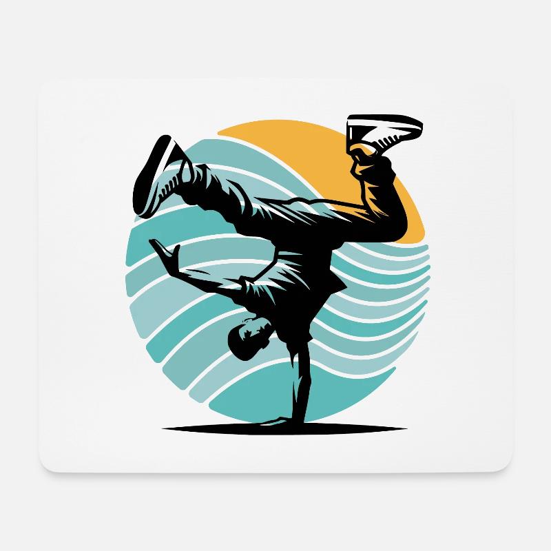 Breakdance - Mousepad (Querformat) - Weiß