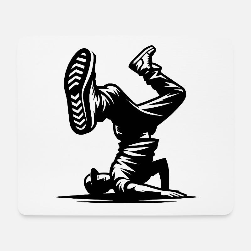 Breakdance - Mousepad (Querformat) - Weiß