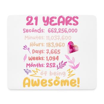 21 ans ! Cadeau d’anniversaire 21e anniversaire - Tapis de souris (format paysage) - blanc - Devant