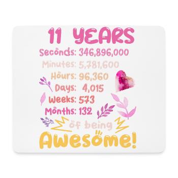 11 years old! Birthday Gift 11th Birthday - Mouse Pad (horizontal) - white - Front