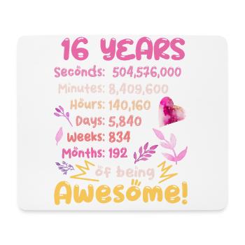 16 Jahre alt! Geburtstagsgeschenk 16. Geburtstag - Mousepad (Querformat) - Weiß - Vorne