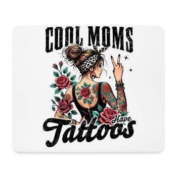 Les mamans cool ont des tatouages - Tapis de souris (format paysage) - blanc - Devant