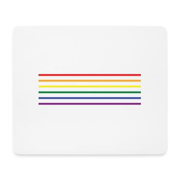 Drapeau LGBT - Tapis de souris (format paysage) - blanc - Devant