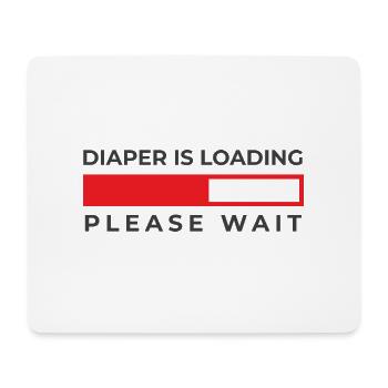 Windel voll Diaper Mama Mutter Vater Papa - Mousepad (Querformat) - Weiß - Vorne