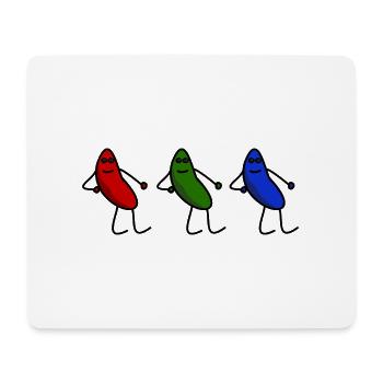 Chilled Jays - red_green_blue - Mousepad (Querformat) - Weiß - Vorne