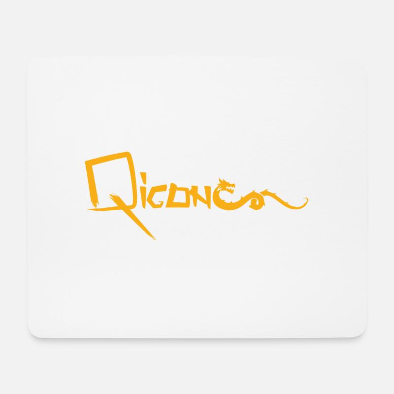 Qigong Dragon gold - Mousepad (Querformat) - Weiß