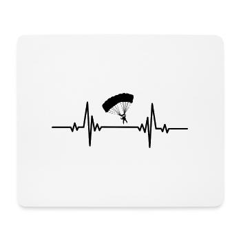 Heartbeat Free Flight Parapente - Tapis de souris (format paysage) - blanc - Devant