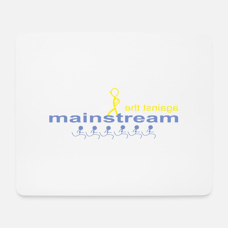 against_the_mainstream - Mouse Pad (horizontal) - white