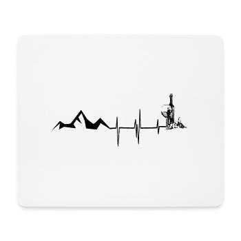 Vin - Palpitations cardiaques - Montagne - (2) - Tapis de souris (format paysage) - blanc - Devant