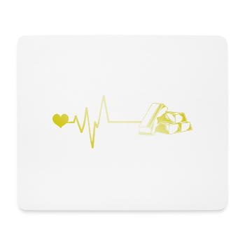 Impulsion d’or Coeur Amour - Tapis de souris (format paysage) - blanc - Devant