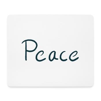 Frieden Pinselschrift Shirt Design - Mousepad (Querformat) - Weiß - Vorne