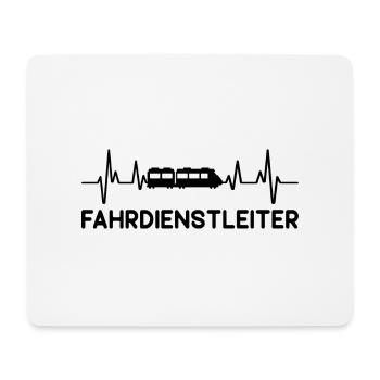 Fahrdienstleiter Zug Eisenbahn Herzschlag - Mousepad (Querformat) - Weiß - Vorne