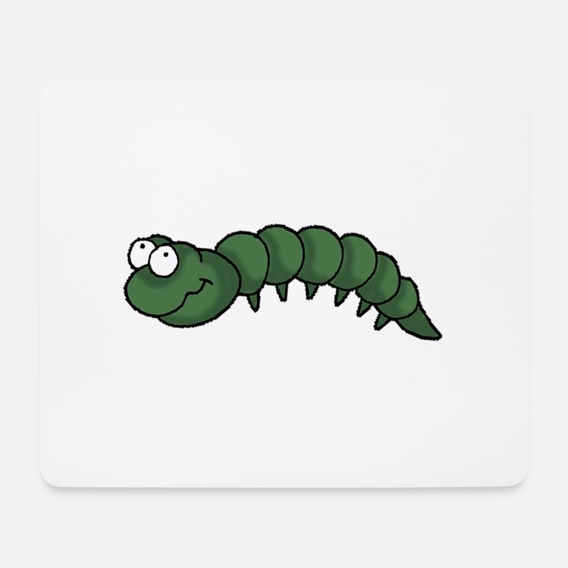 Raupe - Mousepad (Querformat) - Weiß
