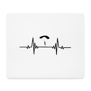 Heart palpitations paragliding - Mouse Pad (horizontal) - white - Front