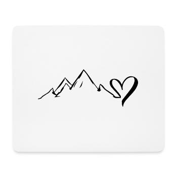 Heart - Mountain - (10) - Mouse Pad (horizontal) - white - Front