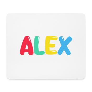Name - Alex - Mousepad (Querformat) - Weiß - Vorne