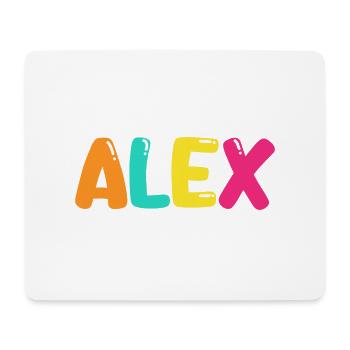 Name - Alex - Mousepad (Querformat) - Weiß - Vorne