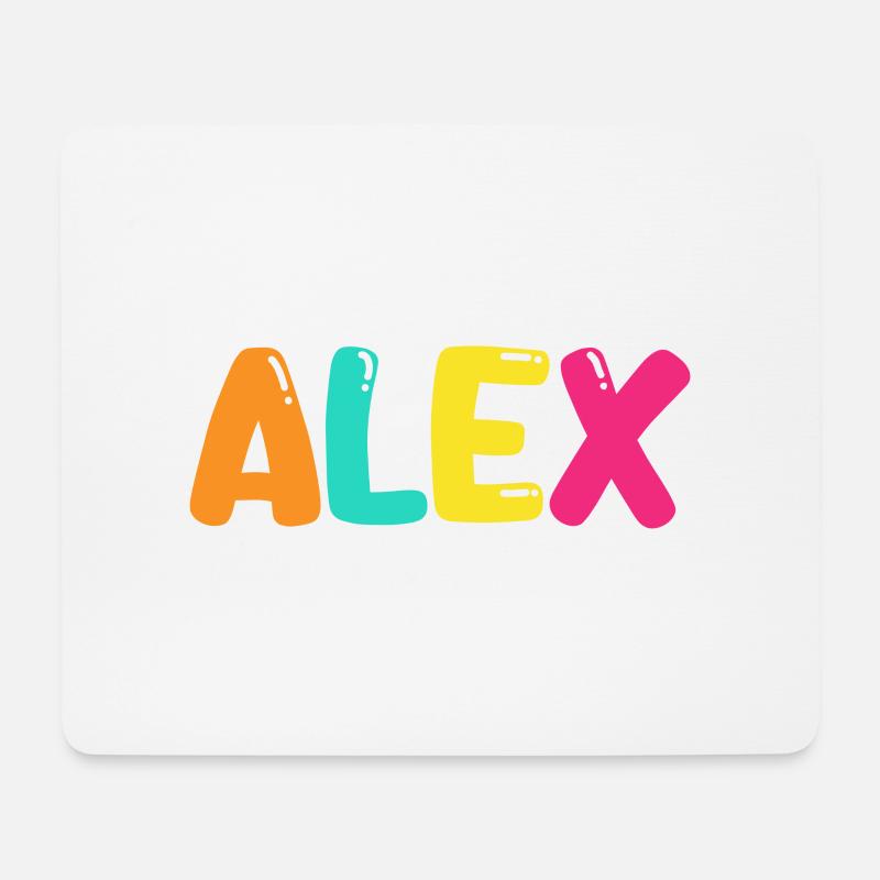 Name - Alex - Mousepad (Querformat) - Weiß