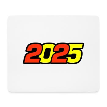 2025 Bunt - Mousepad (Querformat) - Weiß - Vorne
