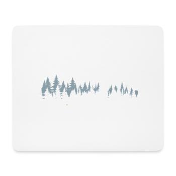 Ruhige Bergwaldszene - Mousepad (Querformat) - Weiß - Vorne