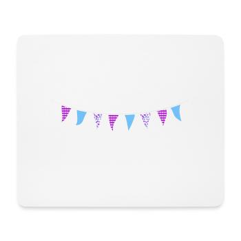 Blue and Purple Bunting - Mouse Pad (horizontal) - white - Front