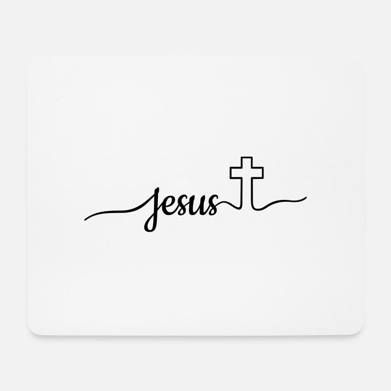 Jesus - Kreuz - Mousepad (Querformat) - Weiß