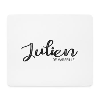 Julien de Marseille Cadeau T shirt julien - Tapis de souris (format paysage) - blanc - Devant