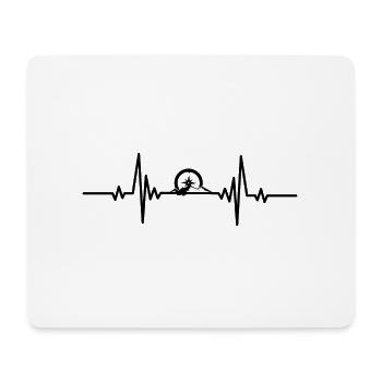 Heartbeat Mountain and Compass - Mouse Pad (horizontal) - white - Front