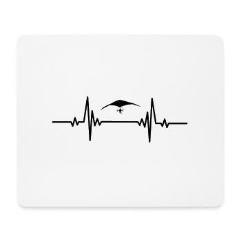 Heartbeat Flug Gleitschirmfliegen - Mousepad (Querformat) - Weiß - Vorne