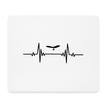 Herzschlag Drachenfliegen Sport - Mousepad (Querformat) - Weiß - Vorne