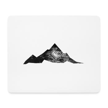 Boussole - Montagne - (7) - Tapis de souris (format paysage) - blanc - Devant