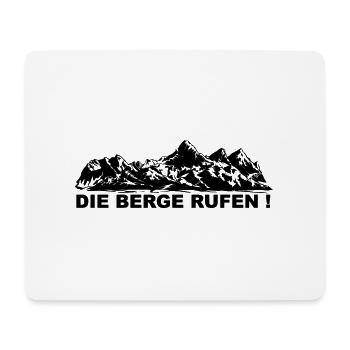 Les montagnes vous appellent - (4) - Tapis de souris (format paysage) - blanc - Devant