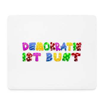 AfD stoppen gegen rechts Demokratie Vielfalt links - Mousepad (Querformat) - Weiß - Vorne